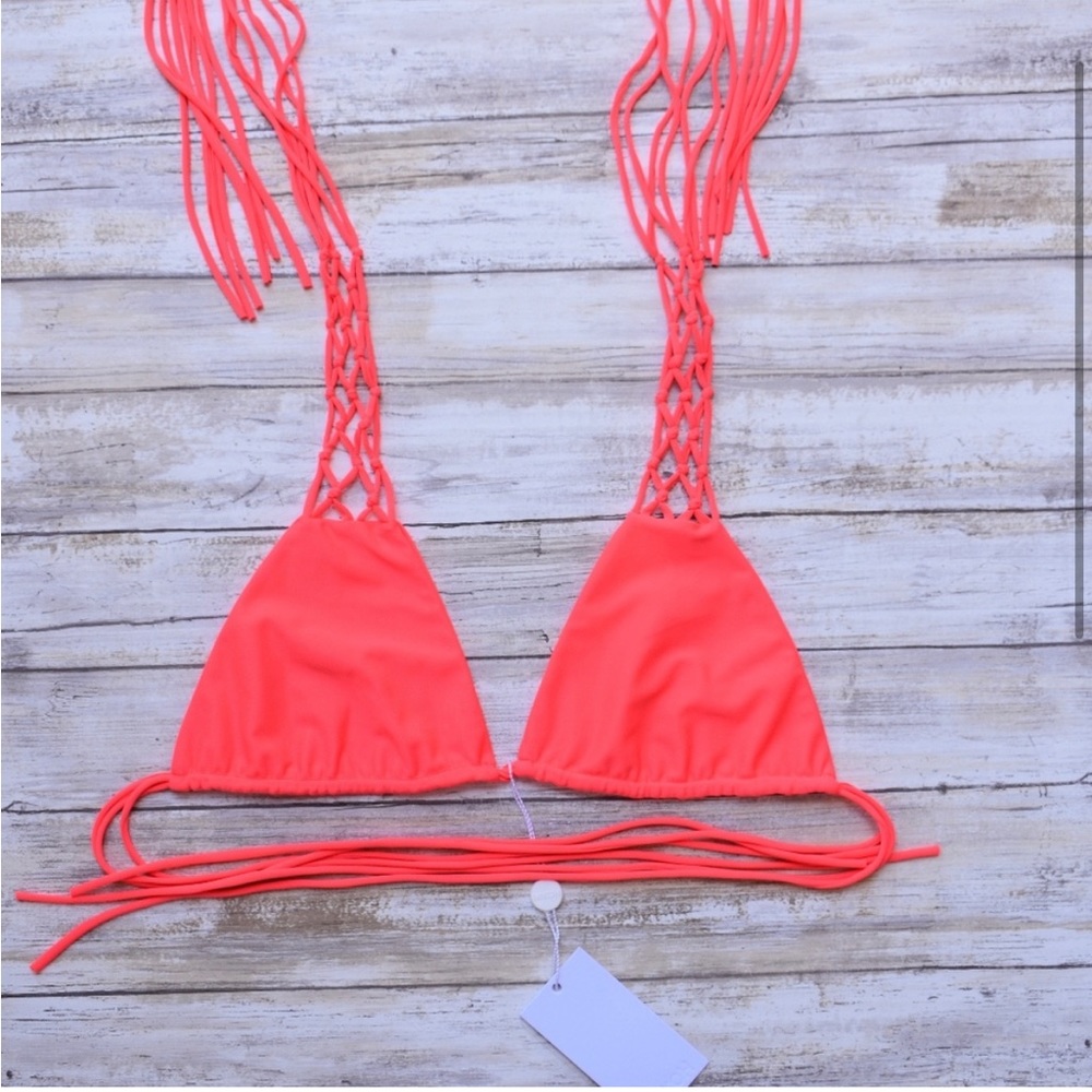 Mikoh Martinique Bikini Top in Seaberry / Hot Neon Pink - Small - New NWOT